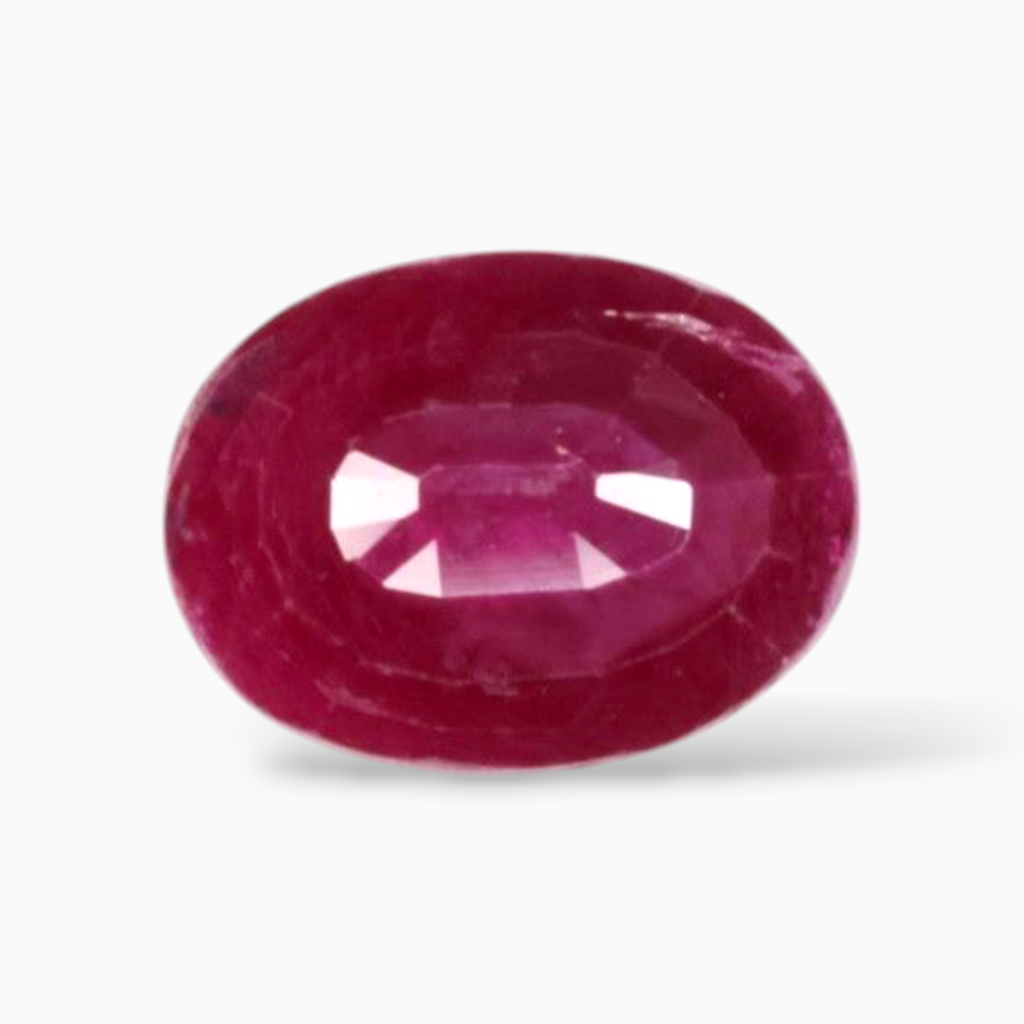 Genuine Ruby Gemstone In Oval Shape 1.45 Carats 8x6mm Size