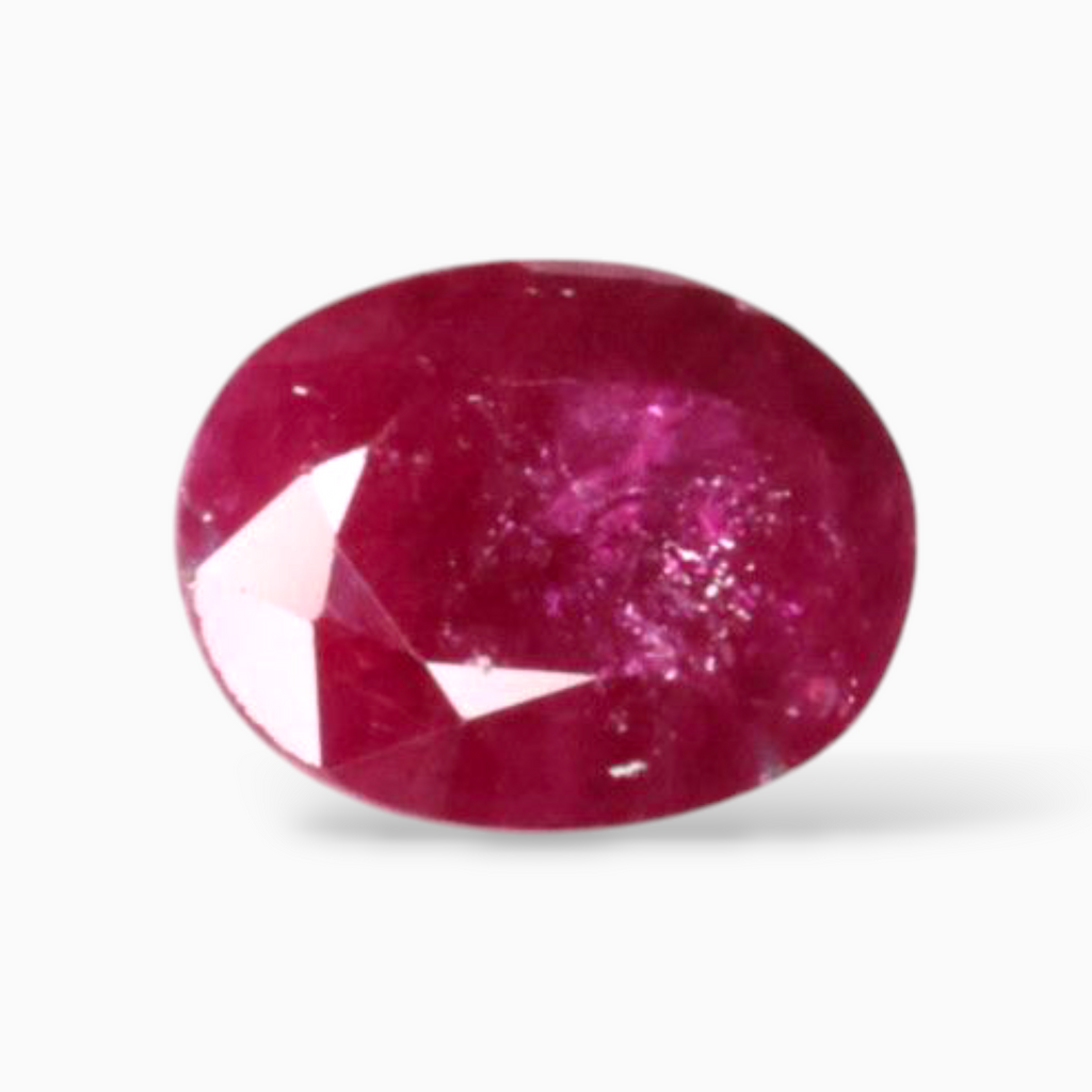 Genuine Ruby Gemstone In Oval Shape 1.45 Carats 8x6mm Size