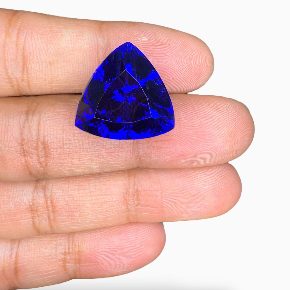 Buy Tanzanite Stone Trilliant 33.72 Carats 20x20 mm Top Quality
