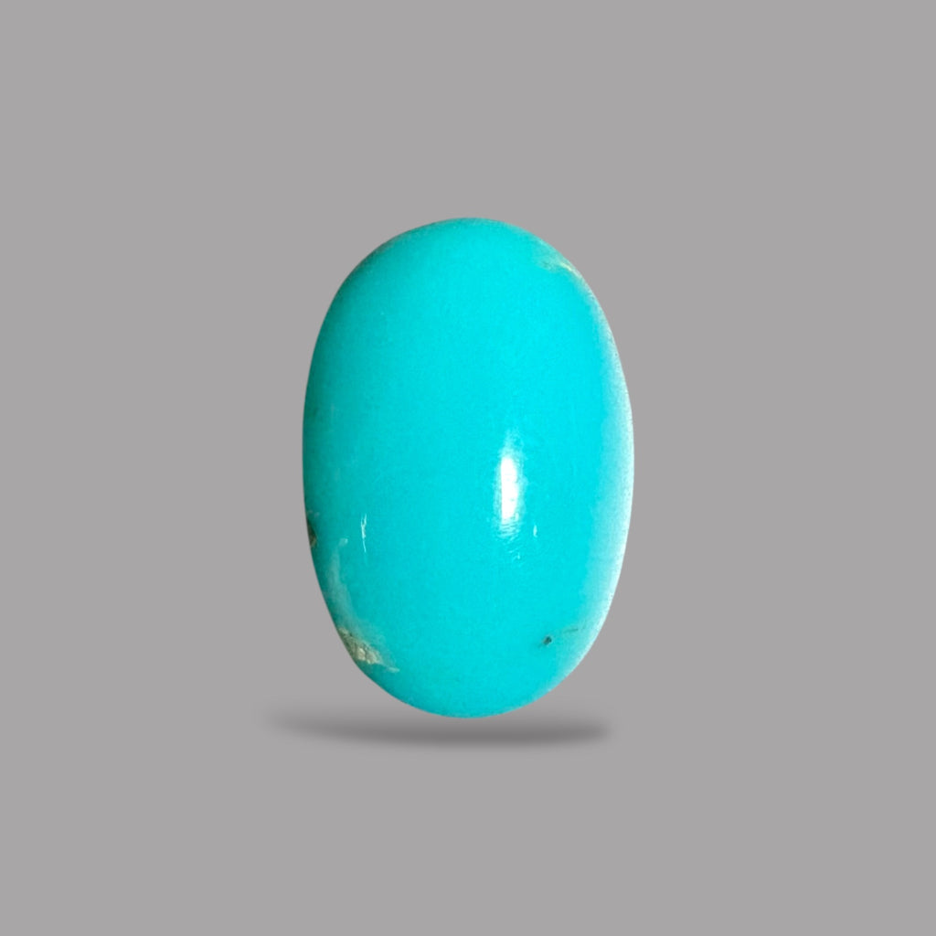 Arizona Turquoise Stone Oval Cabochon 3.13 Carats 11.8 x 7.7 x 4.7 mm