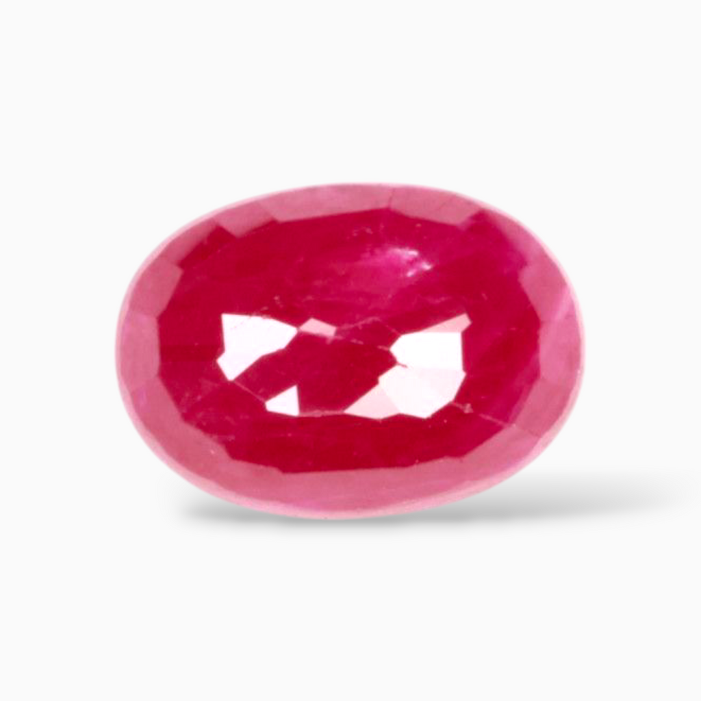 Buy Unheated Ruby Gemstone In Oval Shape 1.05 Carats 7.1x5.1mm Size