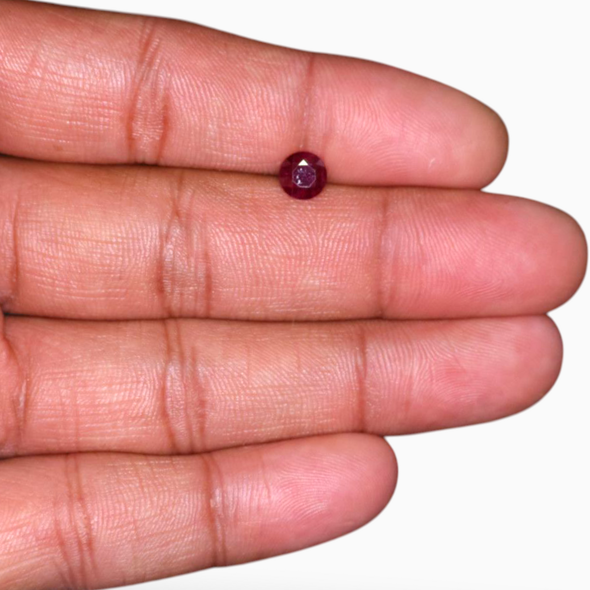 Buy Untreated Ruby Stone In Round Shape 1.34 Carats 6.2mm Size