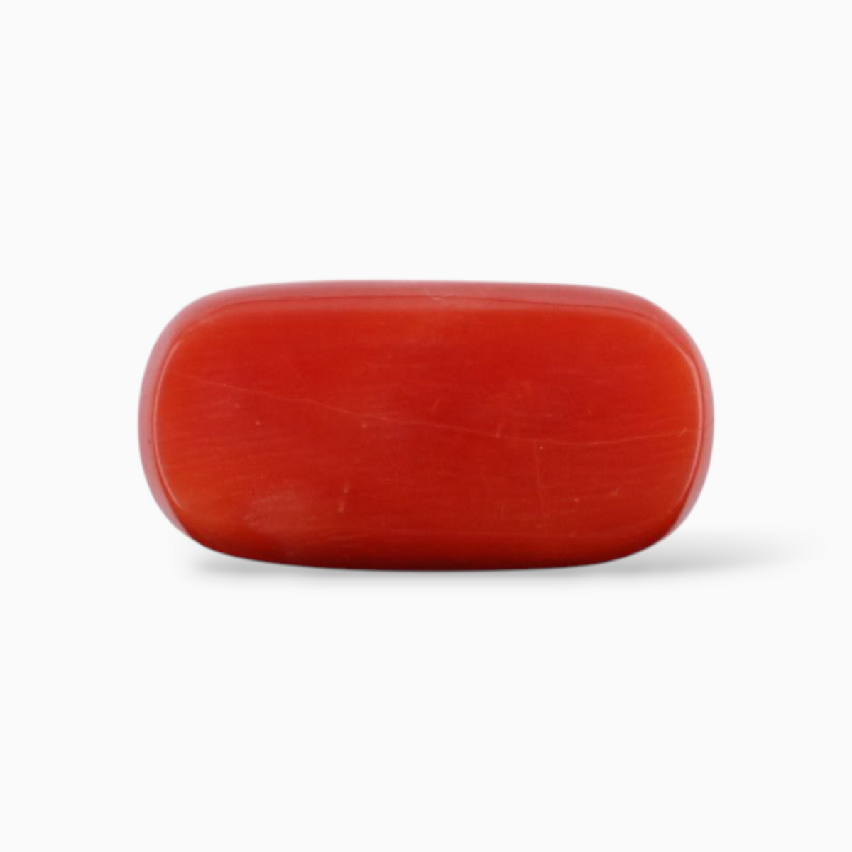 Coral Cabochon Shape For Sale 10.28 Carats Size 17.3x9mm