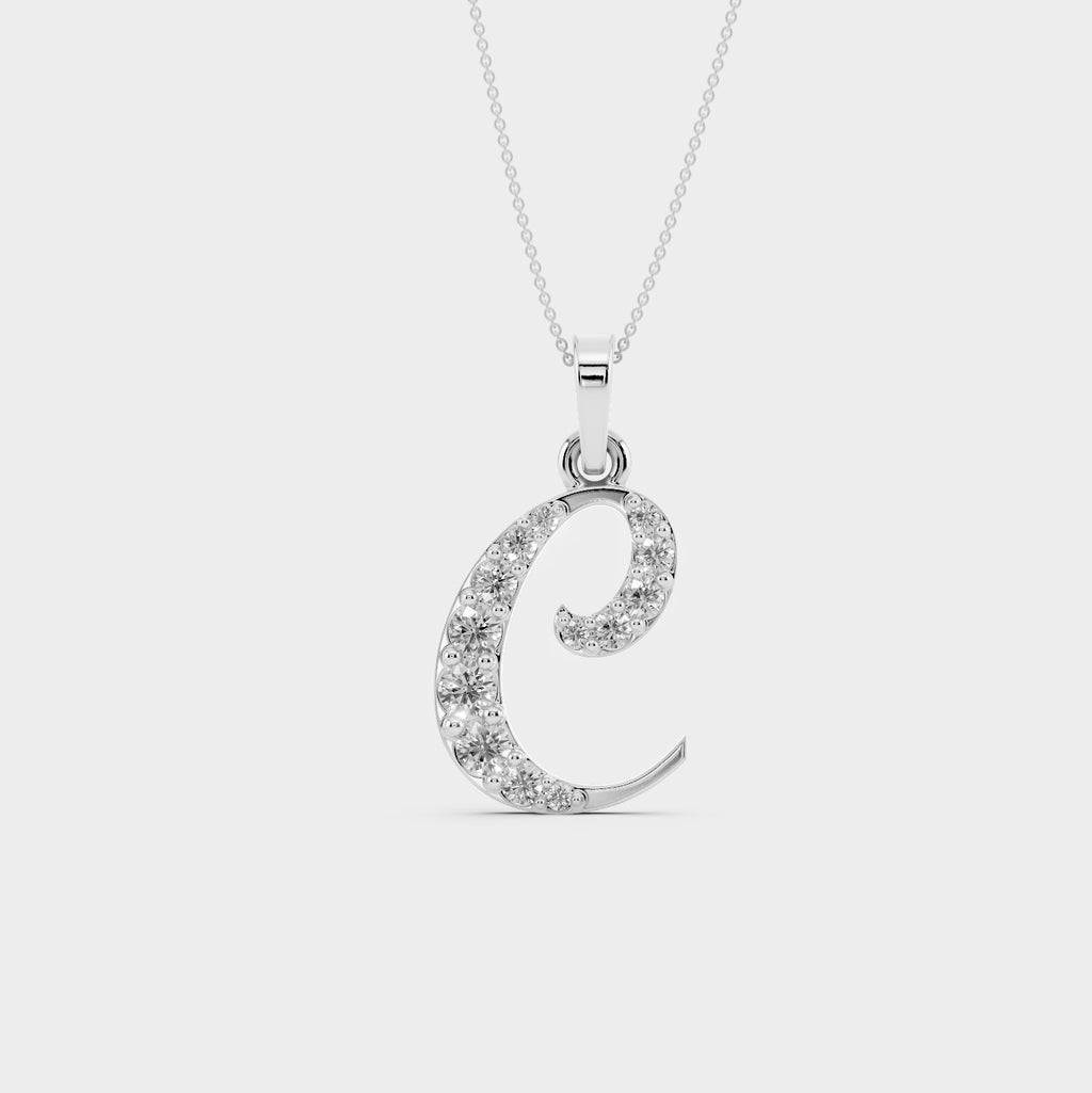 C Initial Necklace (Gold)