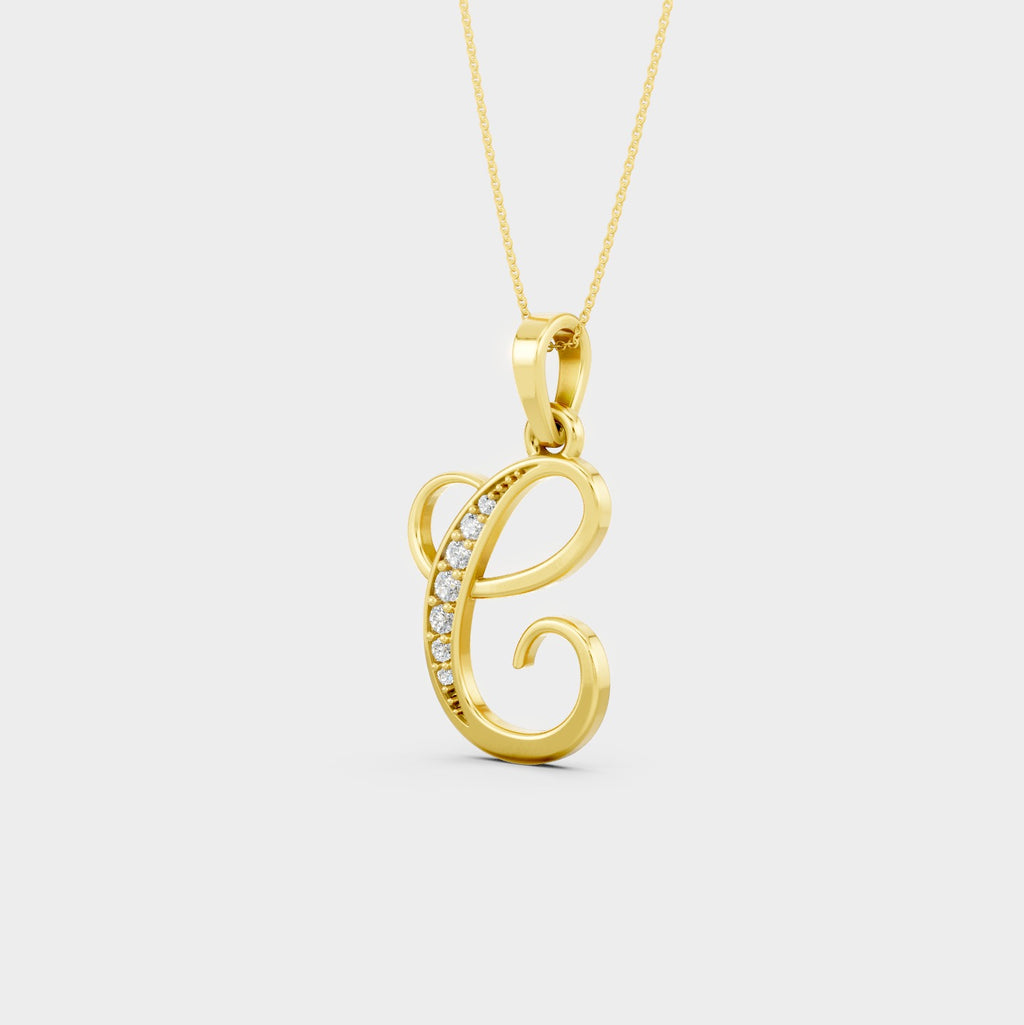 C Letter Necklace (Gold)