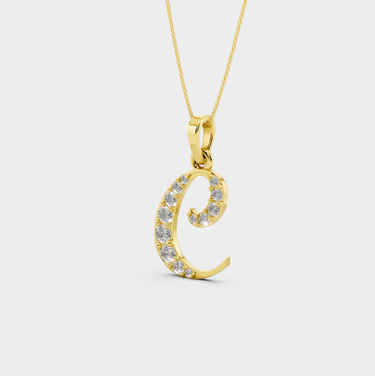 C Initial Necklace (Gold)