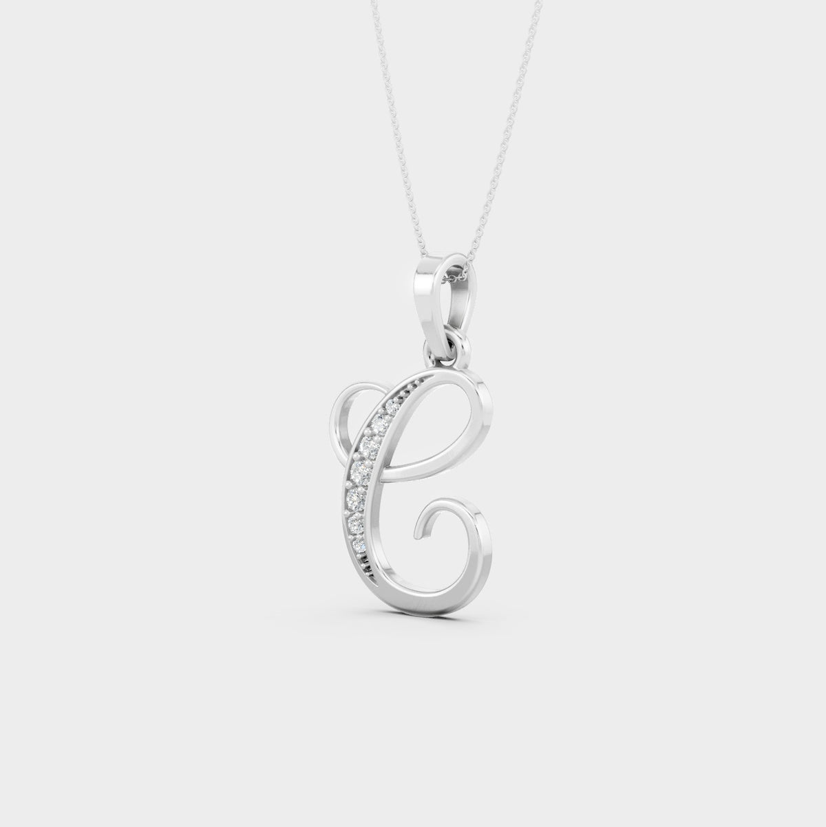 C Letter Necklace (Gold)