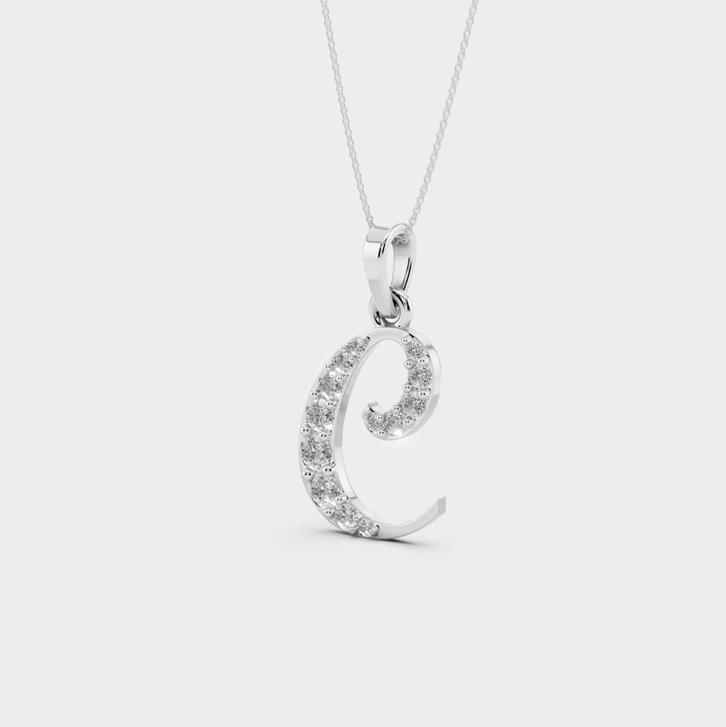 C Initial Necklace (Gold)