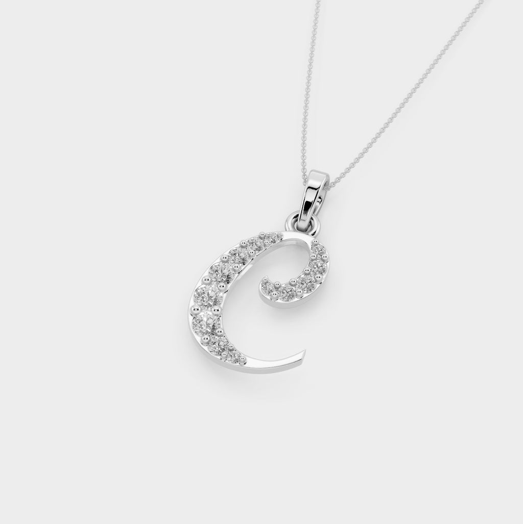 C Initial Necklace (Gold)