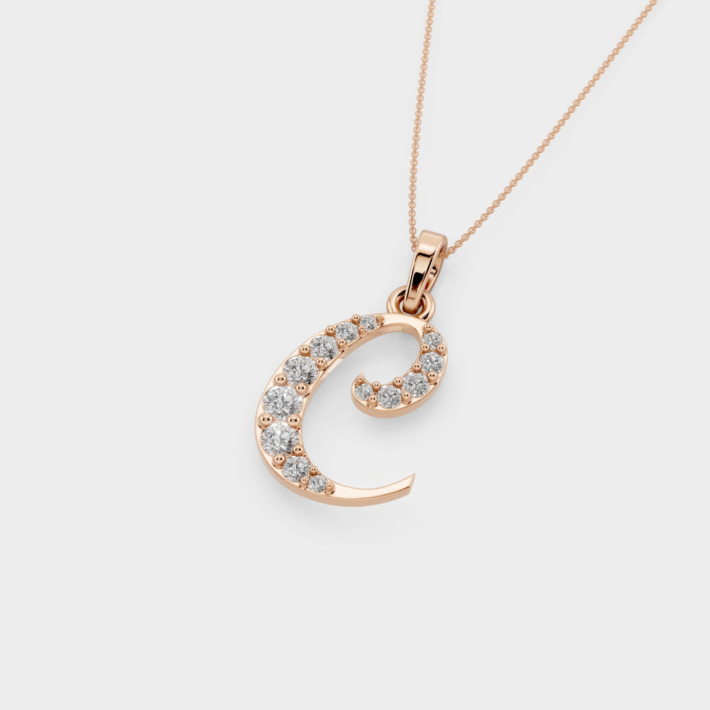 C Initial Necklace (Gold)