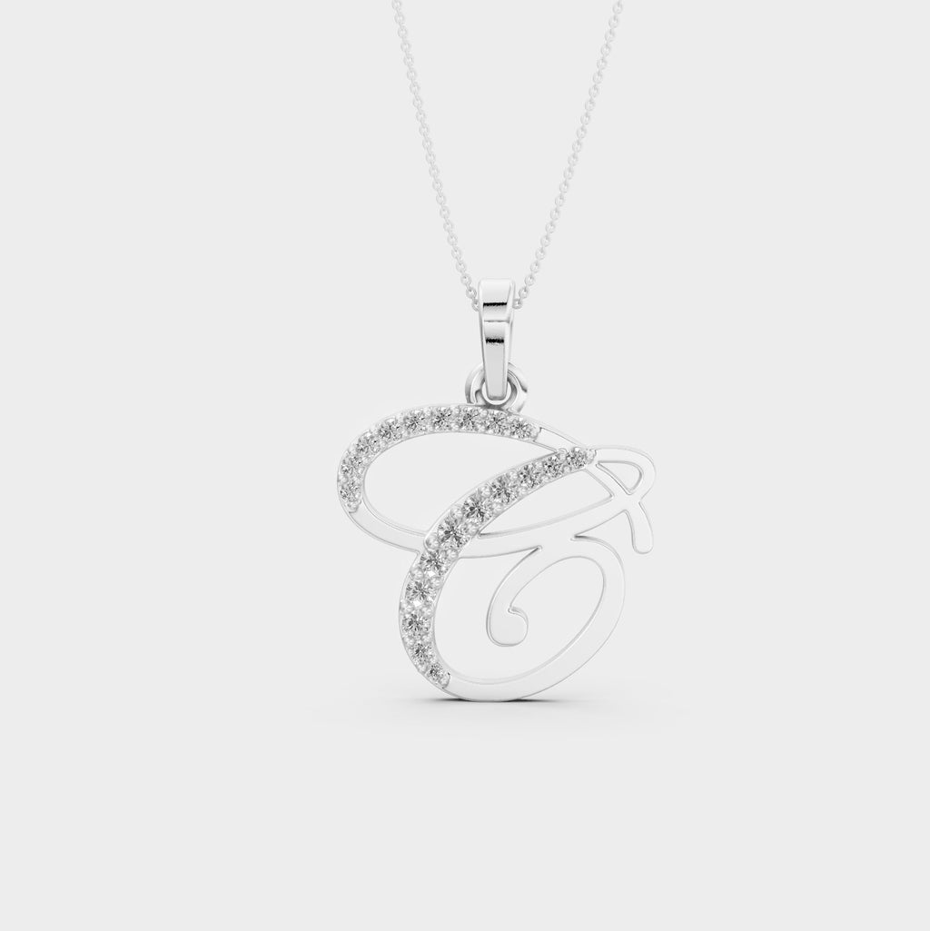 Necklace With A Letter C (Gold)