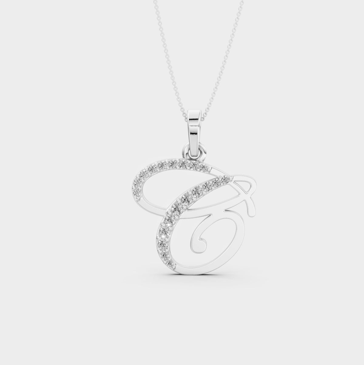 Necklace With A Letter C (Gold)