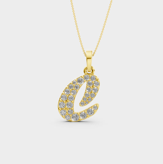 C Letter Pendant (Gold)