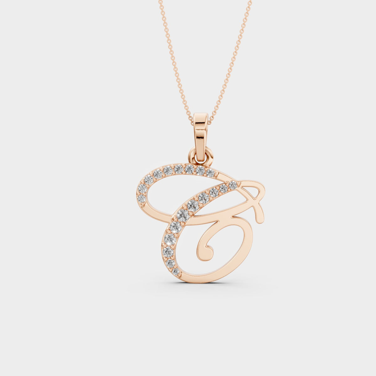 Necklace With A Letter C (Gold)