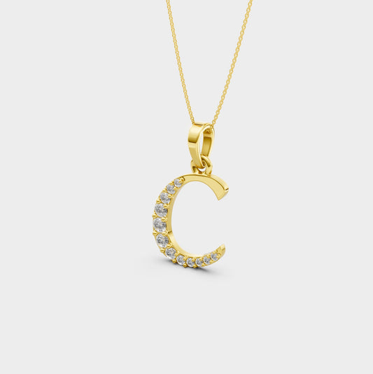 C Necklace Gold