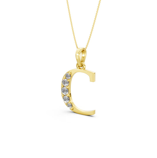Necklace Initial C (Gold)