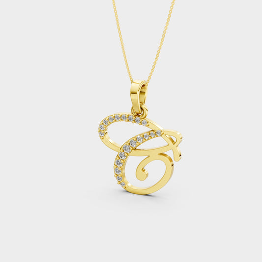 Necklace With A Letter C (Gold)