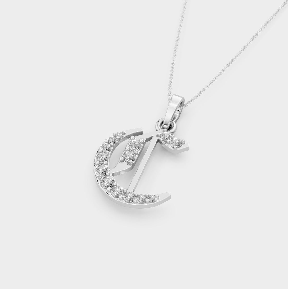 Necklace With C Initial (Gold)