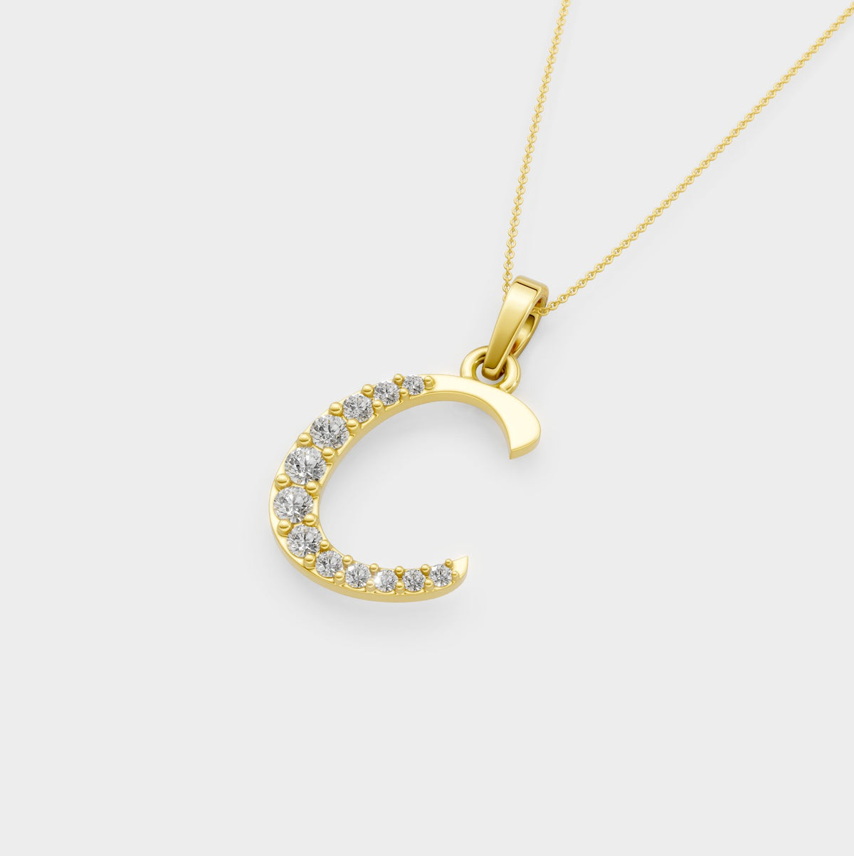 C Necklace Gold
