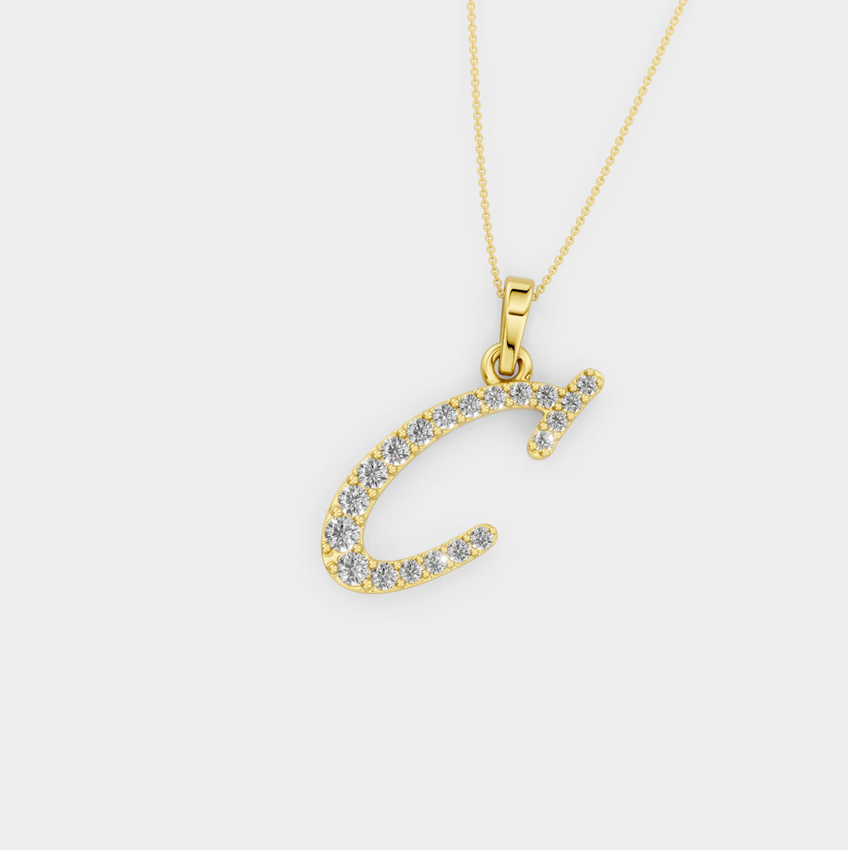 Letter Necklace C (Gold)