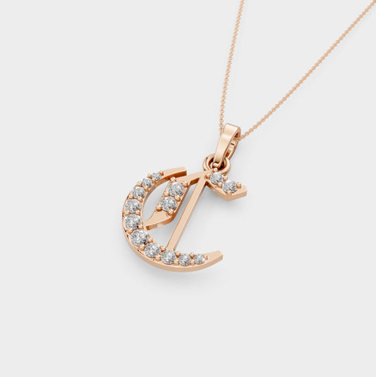 Necklace With C Initial (Gold)