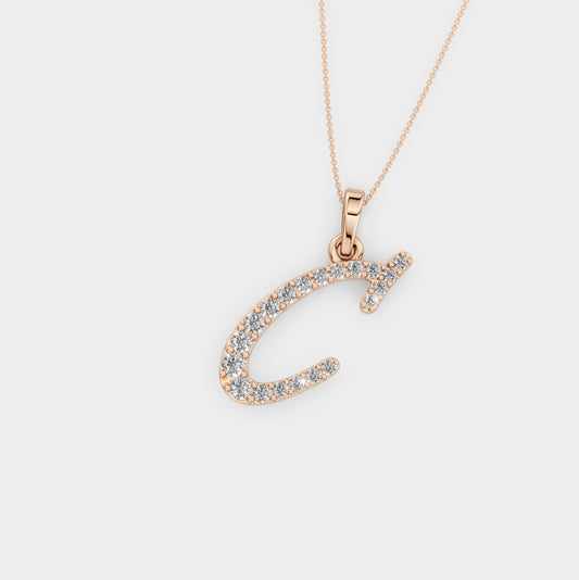 Letter Necklace C (Gold)