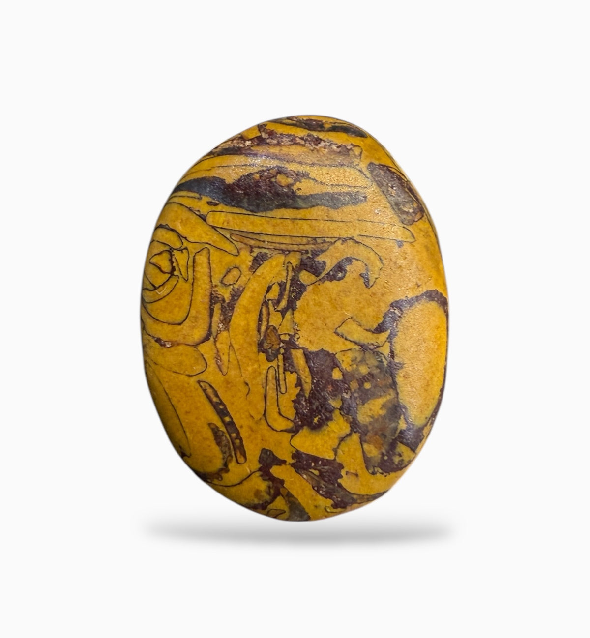 Calligraphy Stone Oval Cabochon 9.58 Carats 15.5x12 mm Mariam Stone