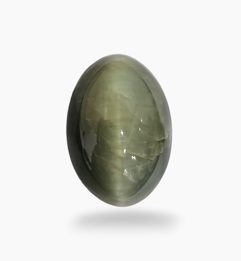 Cats Eye Stone Natural 10.18 Carats Oval Cabochon Size 15X10.5mm