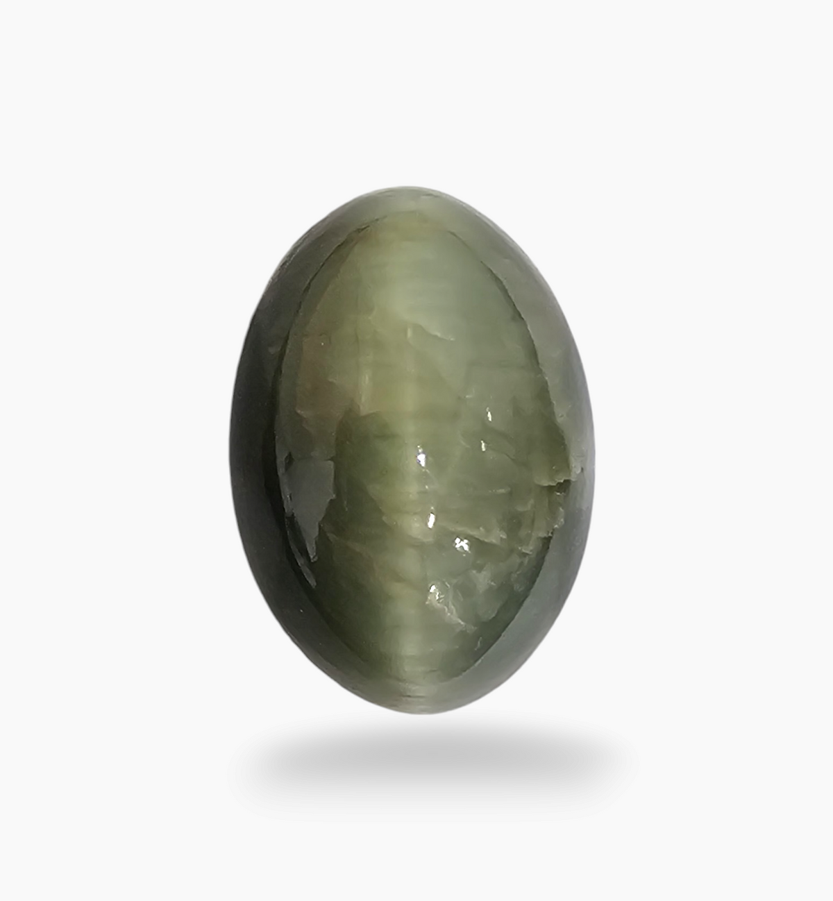 Cats Eye Stone Natural 10.18 Carats Oval Cabochon Size 15X10.5mm