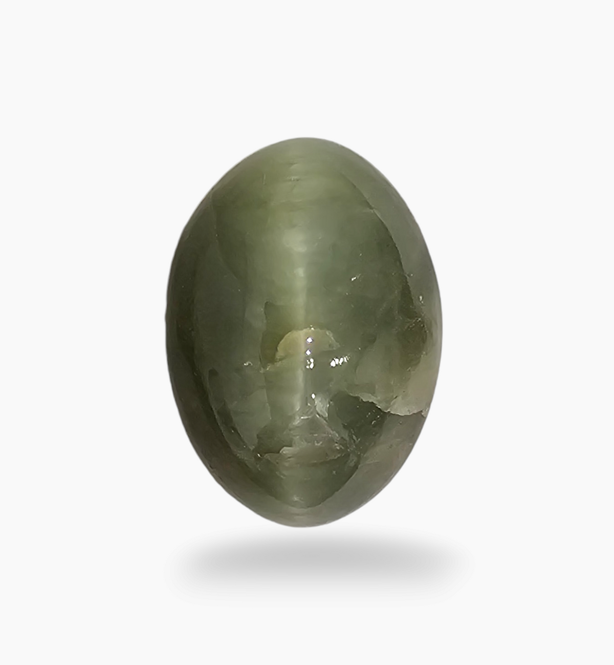 Cats Eye Stone Natural 10.72 Carats Oval Cabochon Size 15.5X11mm