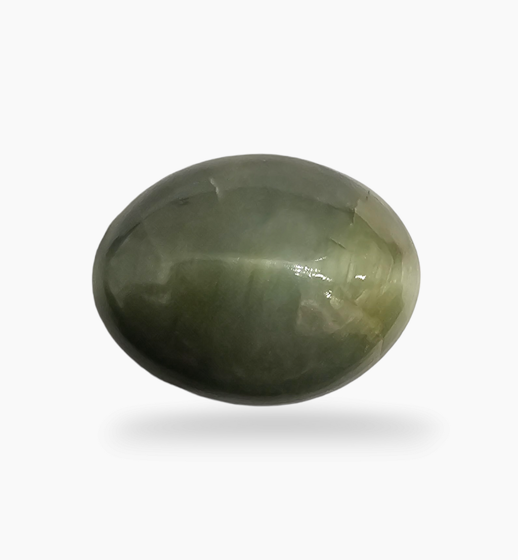 Cats Eye Stone Natural 11.79 Carats Oval Cabochon Size 15.6X12mm