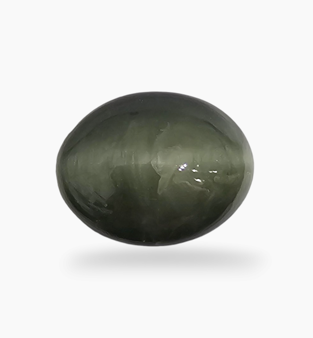 Cats Eye Stone Natural 12.34 Carats Oval Cabochon Size 16X12.5mm