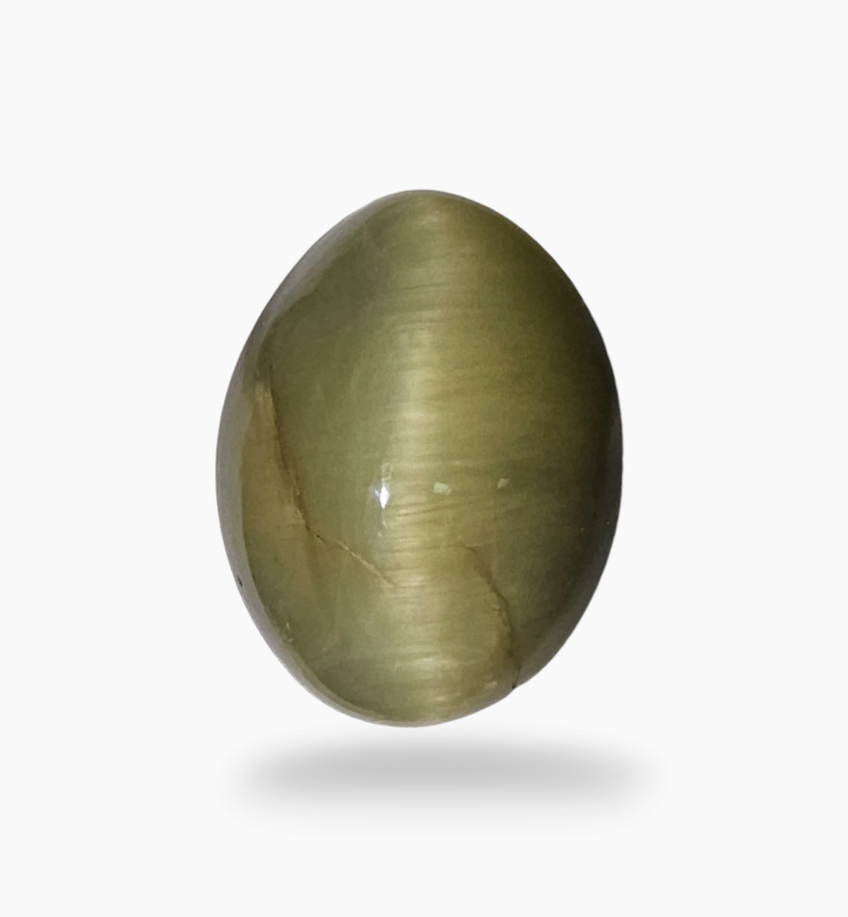 Cats Eye Stone Natural 7.01 Carats Oval Cabochon Size 13.8X10.7mm