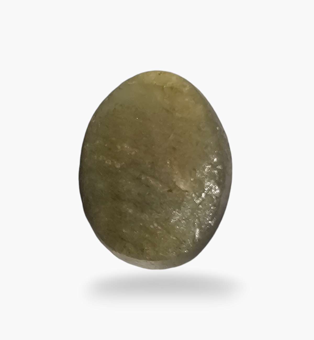 Cats Eye Stone Natural 7.01 Carats Oval Cabochon Size 13.8X10.7mm