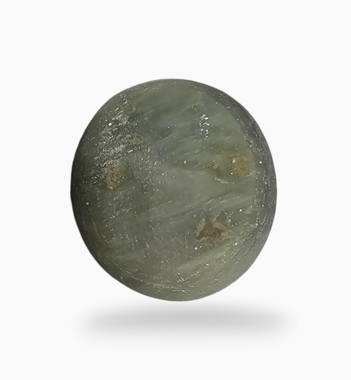Natural Cats Eye Stone 7.75 Carats Oval Cabochon Size 13.3X11.8mm