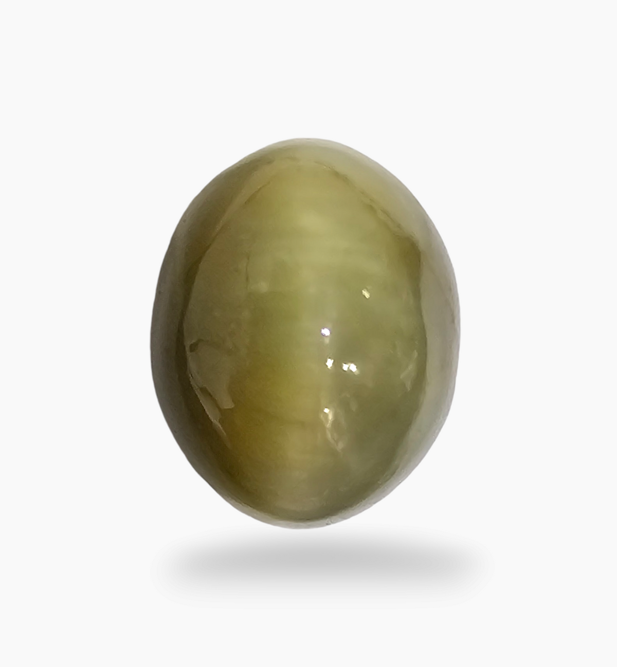 Cats Eye Stone Natural 8.71 Carats Oval Cabochon Size 13X10.5mm