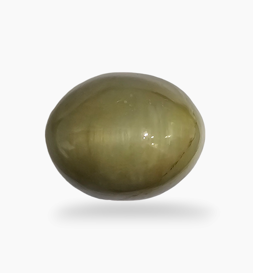Cats Eye Stone Natural 8.71 Carats Oval Cabochon Size 13X10.5mm