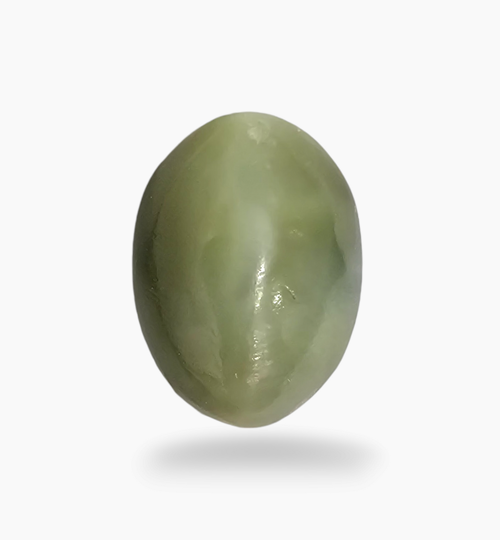 Cats Eye Stone Natural 8.84 Carats Oval Cabochon Size 13.5X10mm