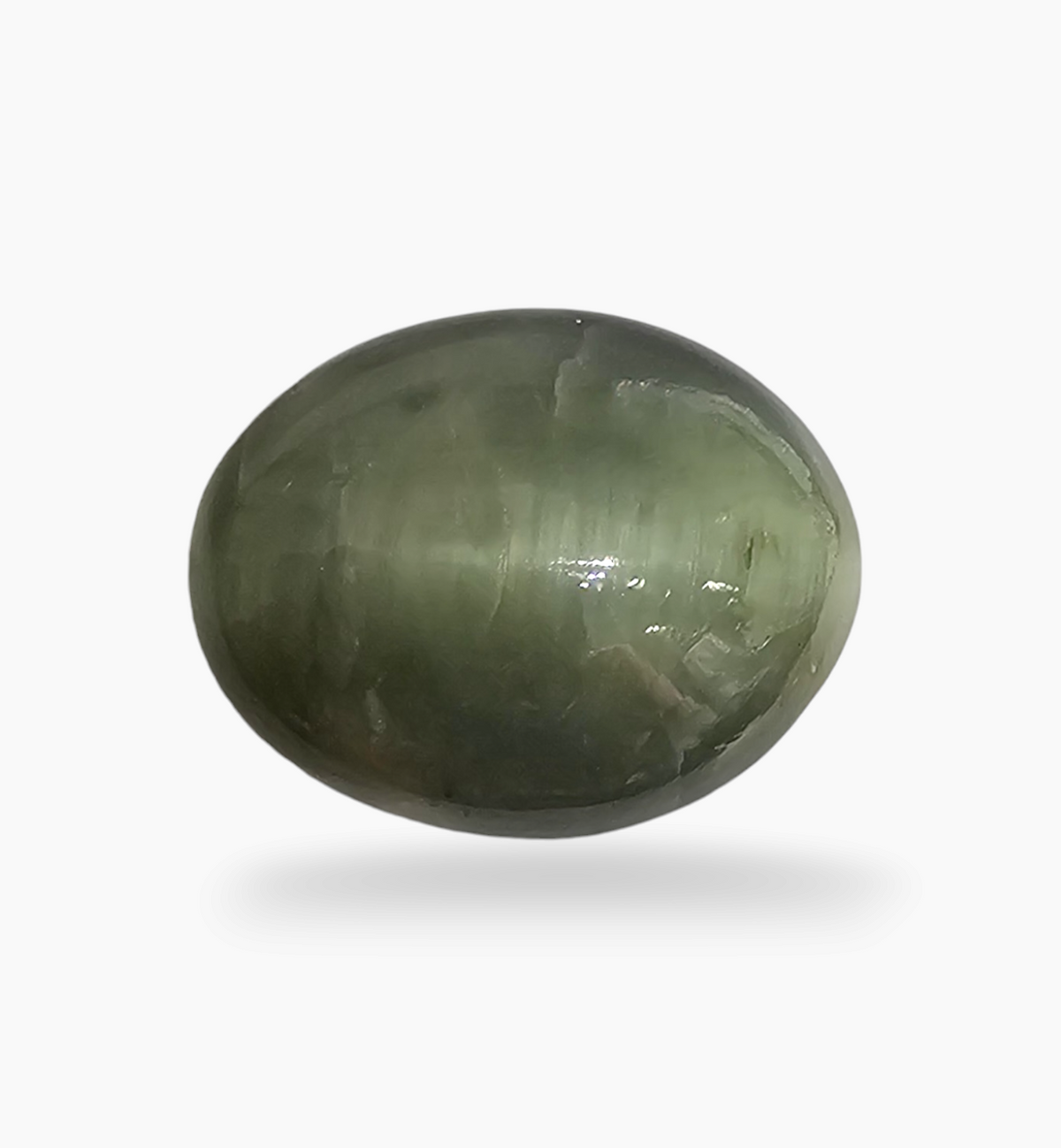 Cats Eye Stone Natural 8.0 Carats Oval Cabochon Size 14X11.2mm