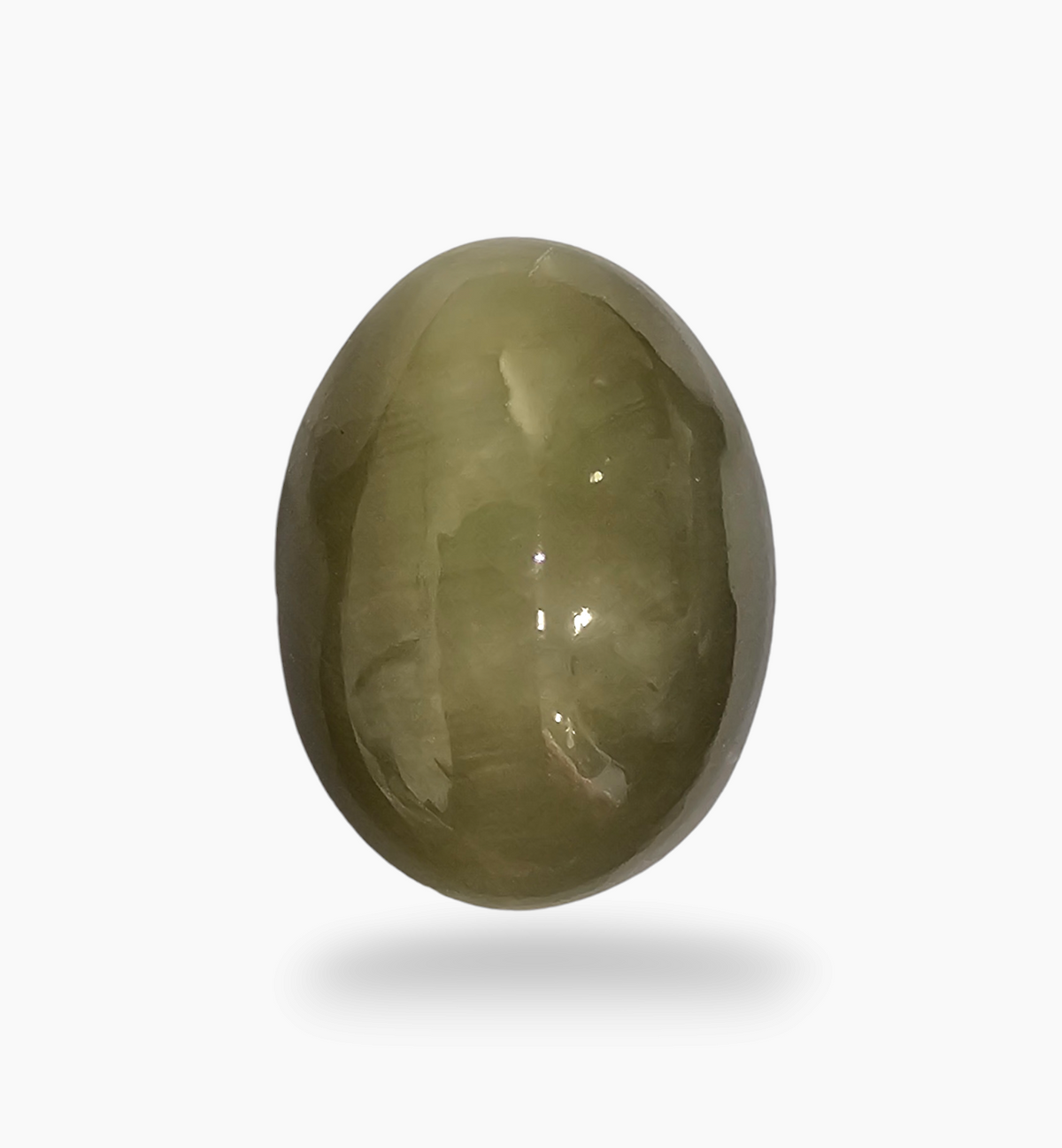 Natural Cats Eye Stone 9.18 Carats Oval Cabochon Size 14.5X11.2mm