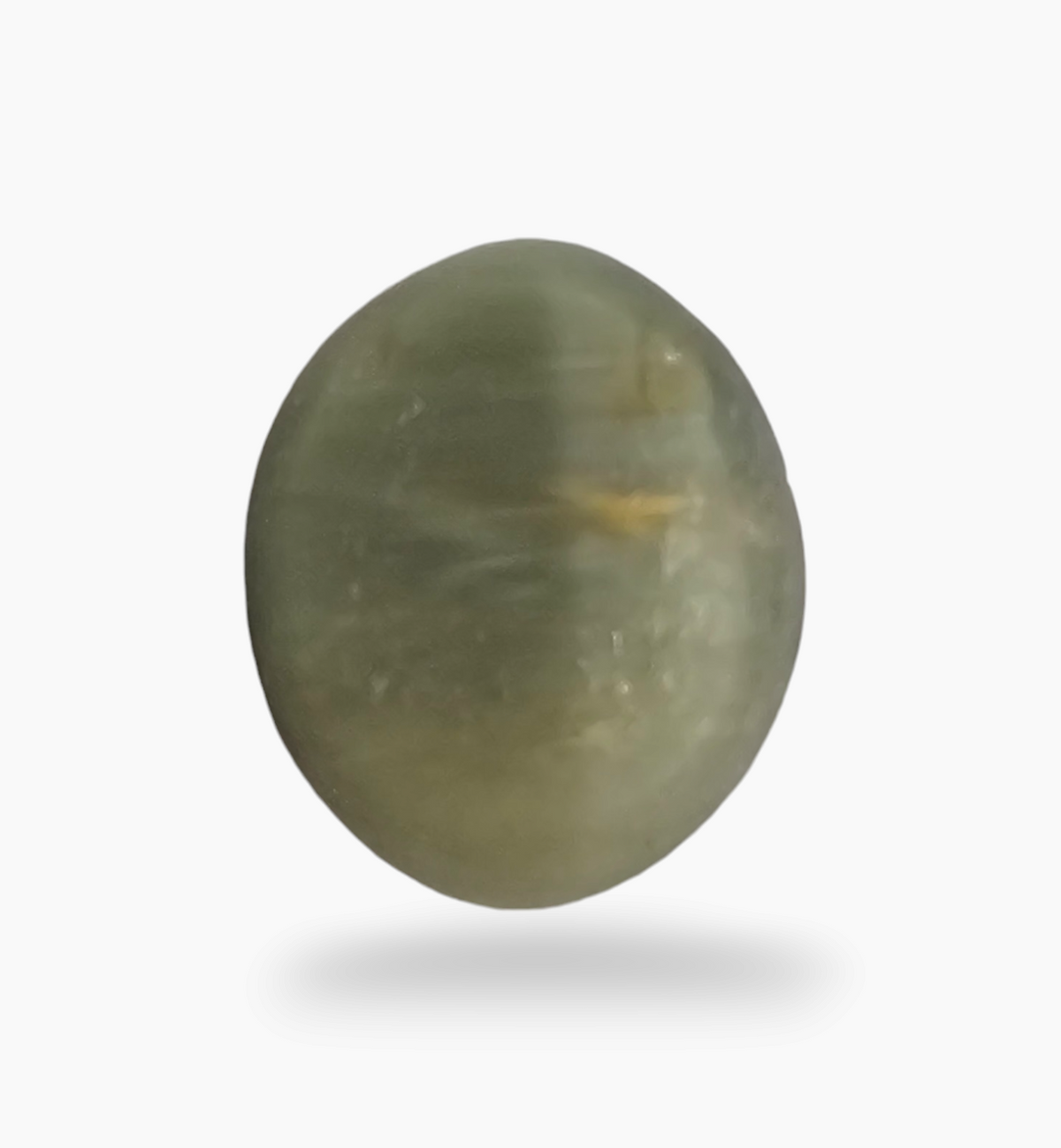Cats Eye Stone Natural 9.63 Carats Oval Cabochon Size 14.2X11.8mm