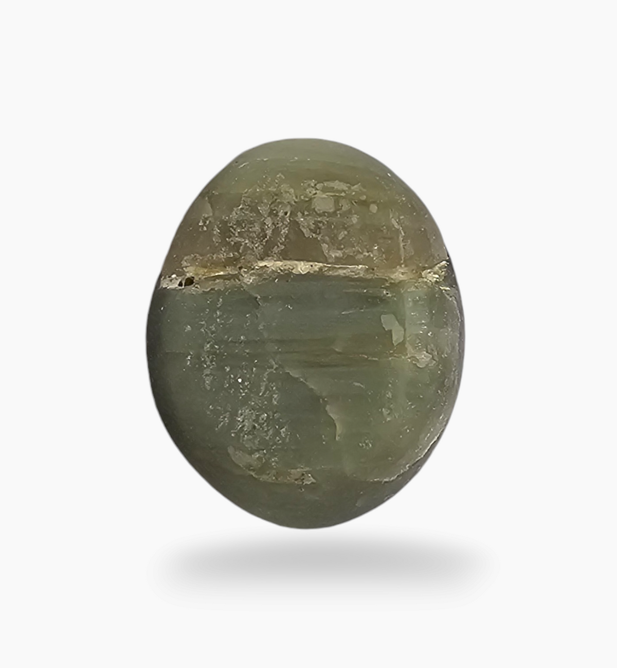 Natural Cats Eye Stone 9.78 Carats Oval Cabochon Size 15X12mm