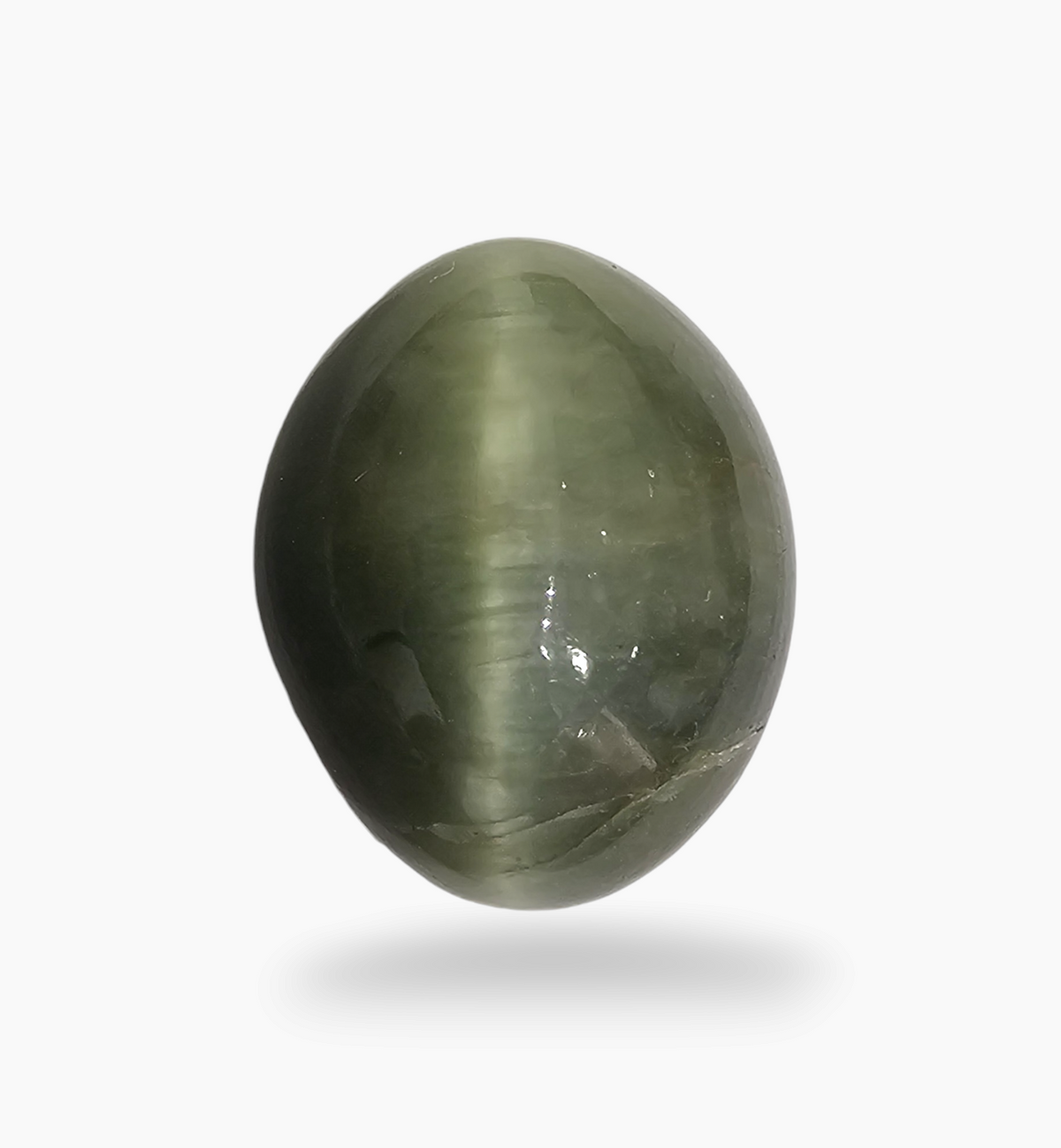 Natural Cats Eye Stone 9.78 Carats Oval Cabochon Size 15X12mm