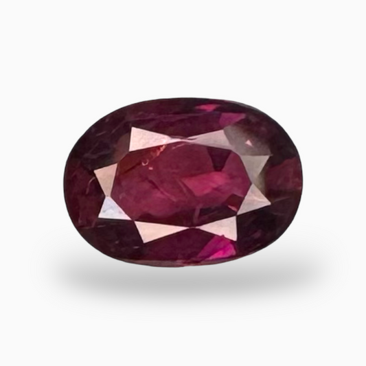 Certified Pink Sapphire Oval Stone 2.15 Carats 9.02 × 6.41 × 3.78 mm