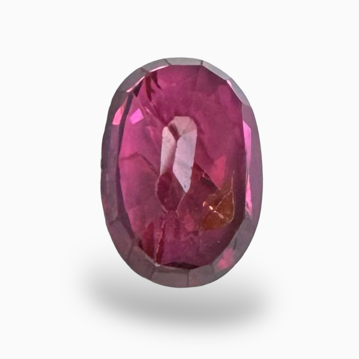 Certified Pink Sapphire Oval Stone 2.15 Carats 9.02 × 6.41 × 3.78 mm