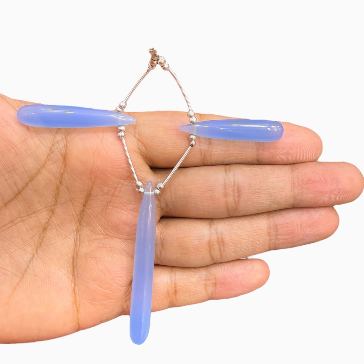 Chalcedony Long Drops Stone For Jewellery From 5 - 25 Carats 5 - 50 mm