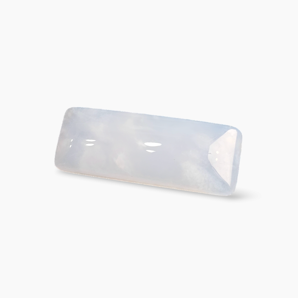 Chalcedony Stone in Long Cushion Cut 57 Carats with 43 by 16 mm Size