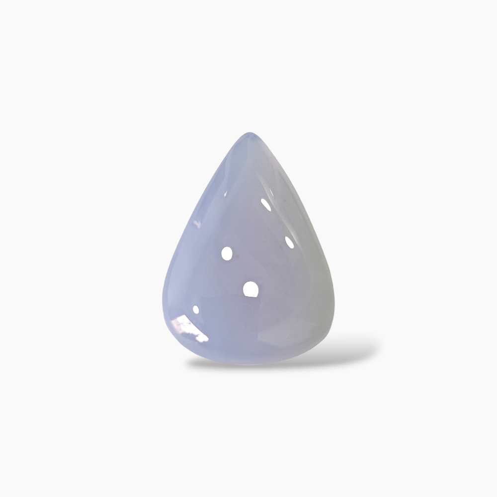 Chalcedony Stone in Pear Shape with 33 by 23 MM Size Milky White
