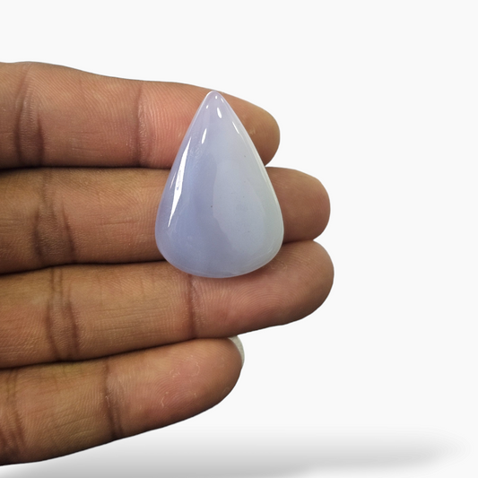 Chalcedony Stone in Pear Shape with 33 by 23 MM Size Milky White