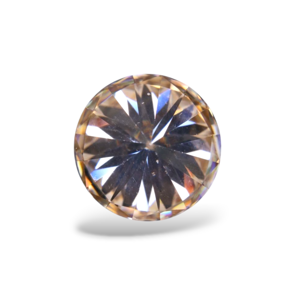 Champagne Moissanite Round  8.42 Carats 13mm